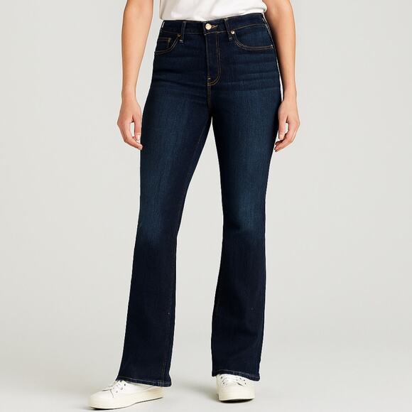 A440 • Dark Wash Bootcut Jeans – Mid Rise Stretch Denim - Picture 1 of 6